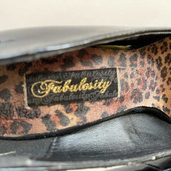 Black Patent Leather Open Toe Heels Size 7 - Picture 5 of 6